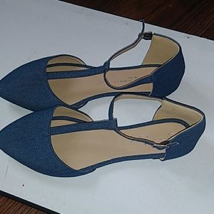 Denim flats